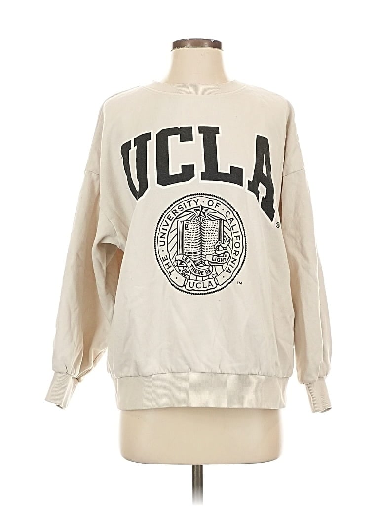 Pre-owned H&m Sweatshirt In White