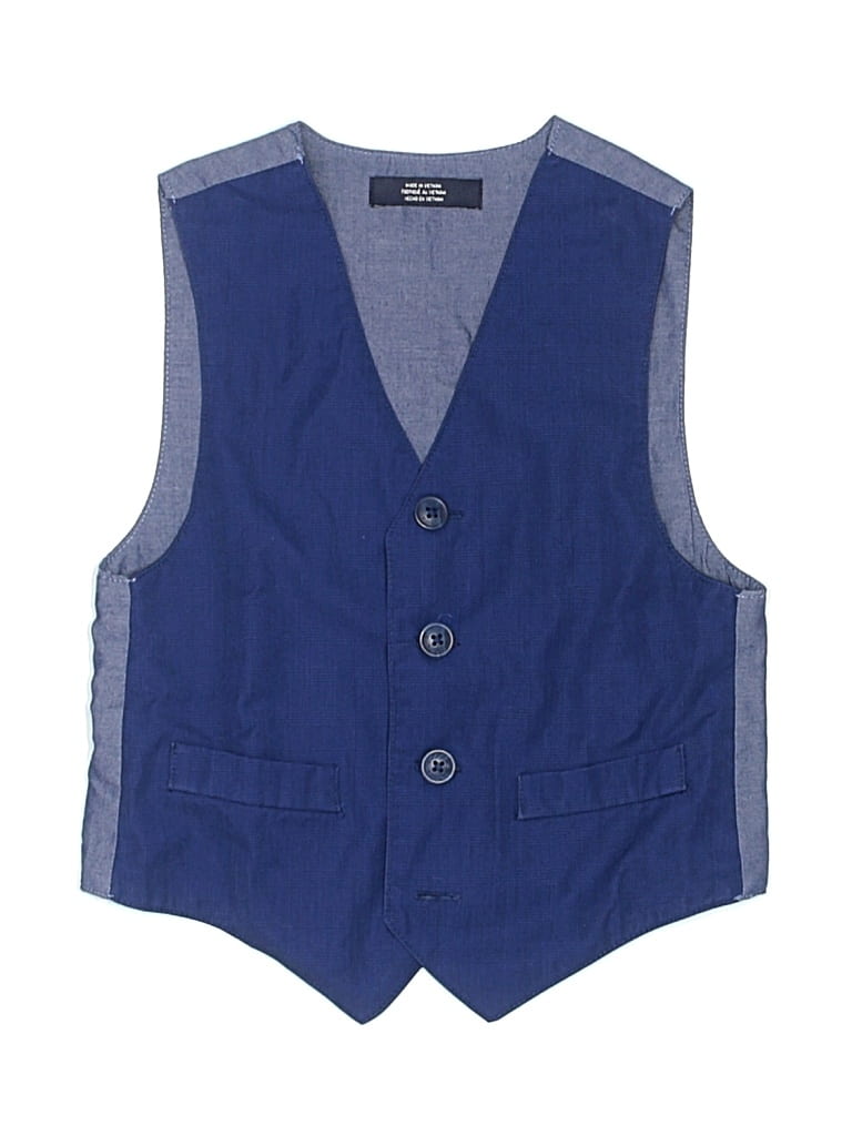 Pre-owned Nautica Kids' Tuxedo Vest In Blue