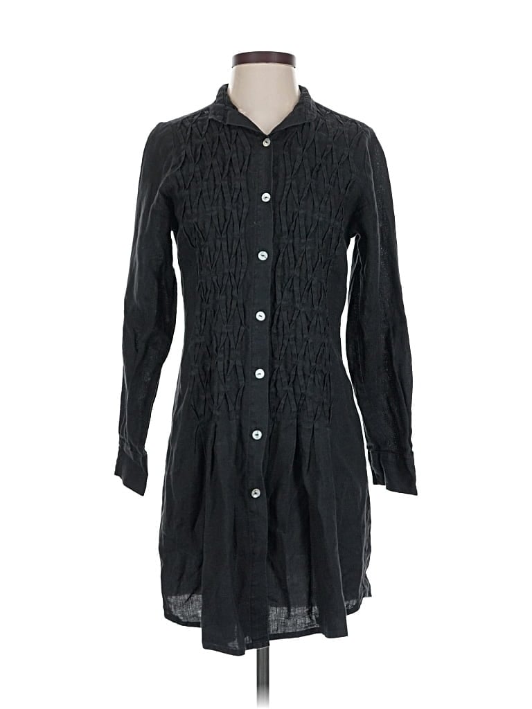 Pre-owned Puro Lino Casual Dress In Black