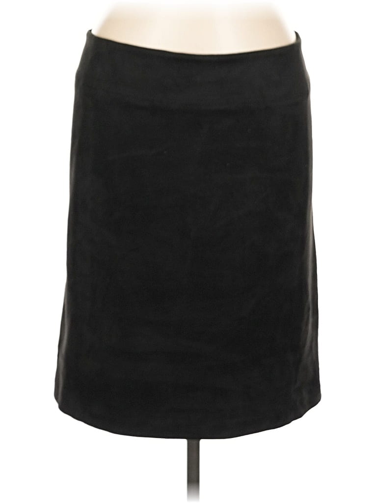 Pre-owned J. Mclaughlin Faux Leather Skirt In Black