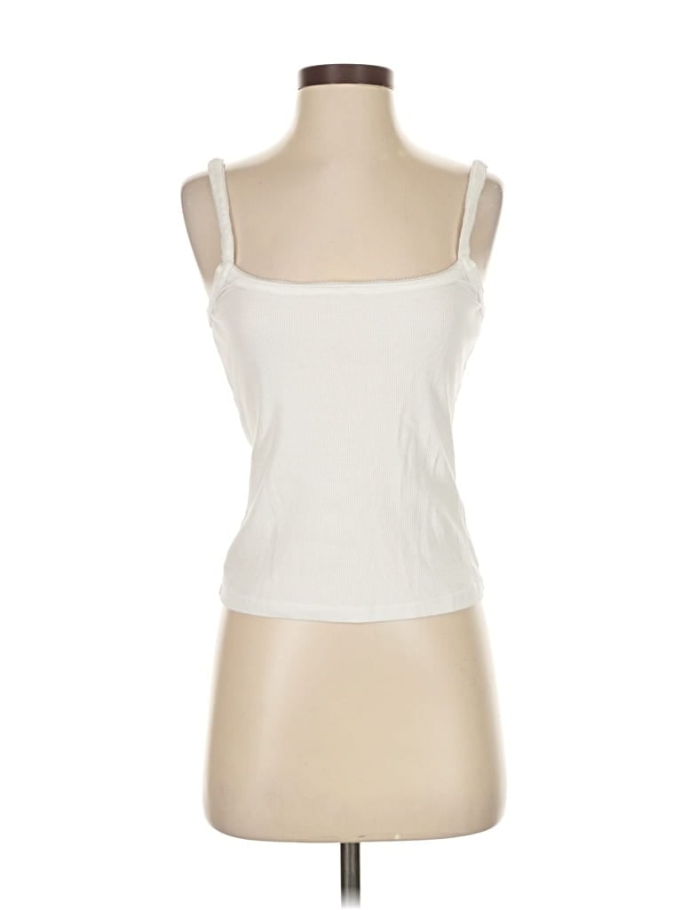 Pre-owned By Anthropologie Tank Top Ivory Strapless Neckline Tops In White