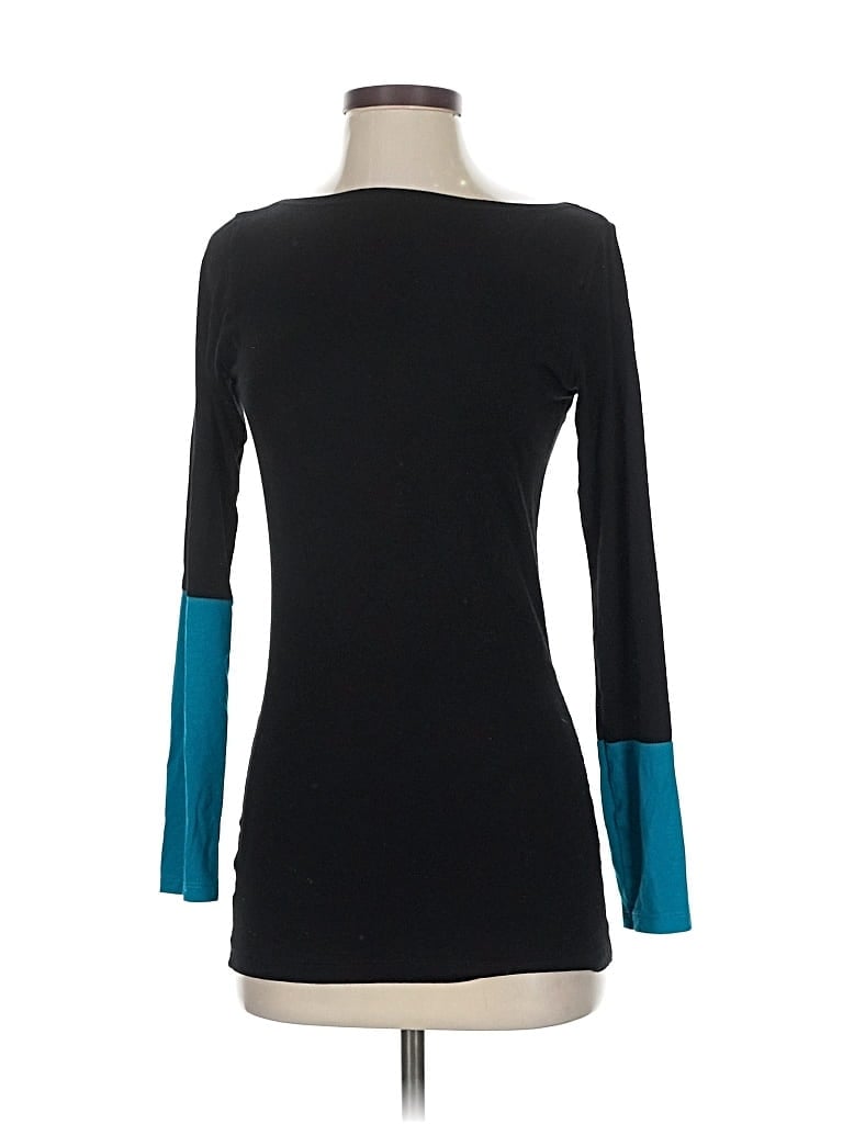 Pre-owned Unbranded 3/4 Sleeve T-shirt In Black