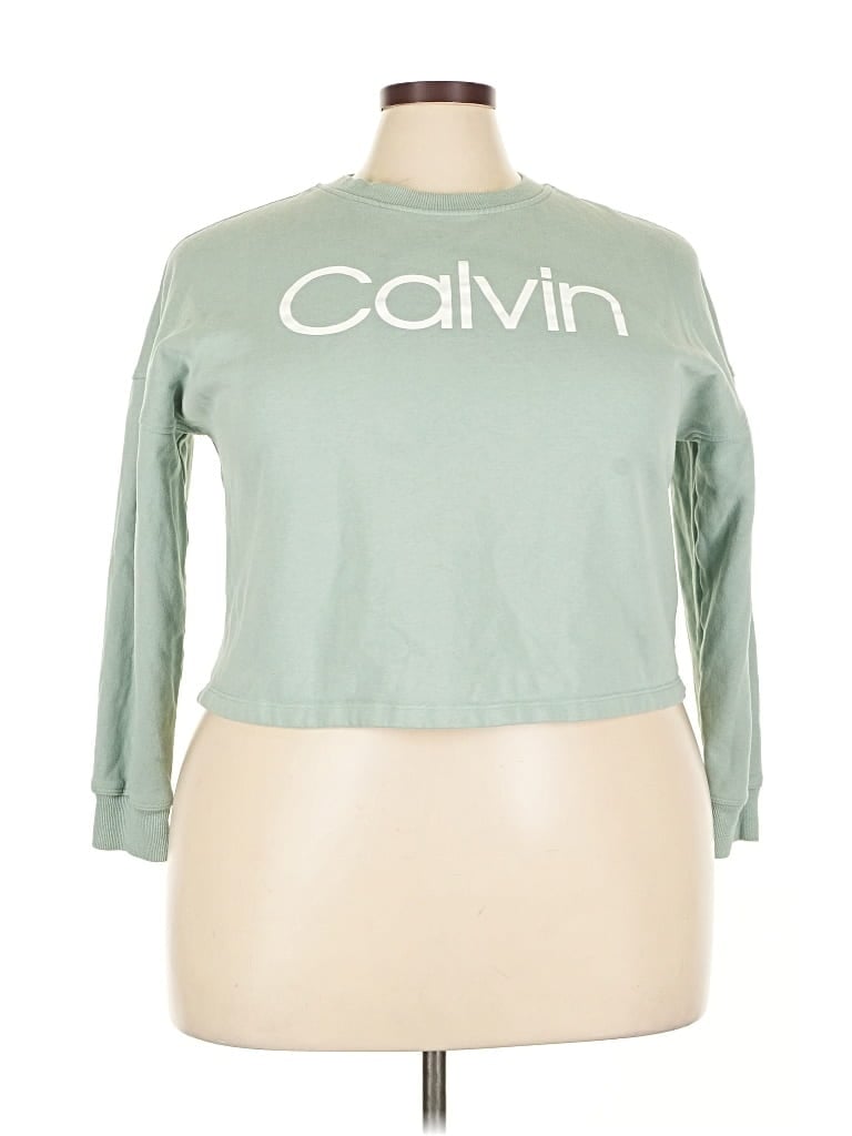 Pre-owned Calvin Klein Sweatshirt In Green