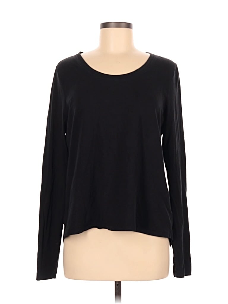 Pre-owned Athleta Long Sleeve T-shirt In Black