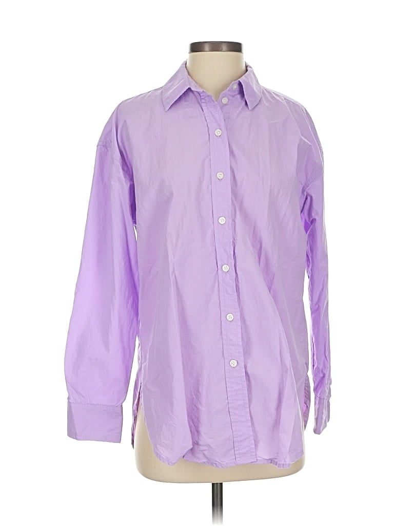 Pre-owned Universal Thread Long Sleeve Button Down Shirt In Purple