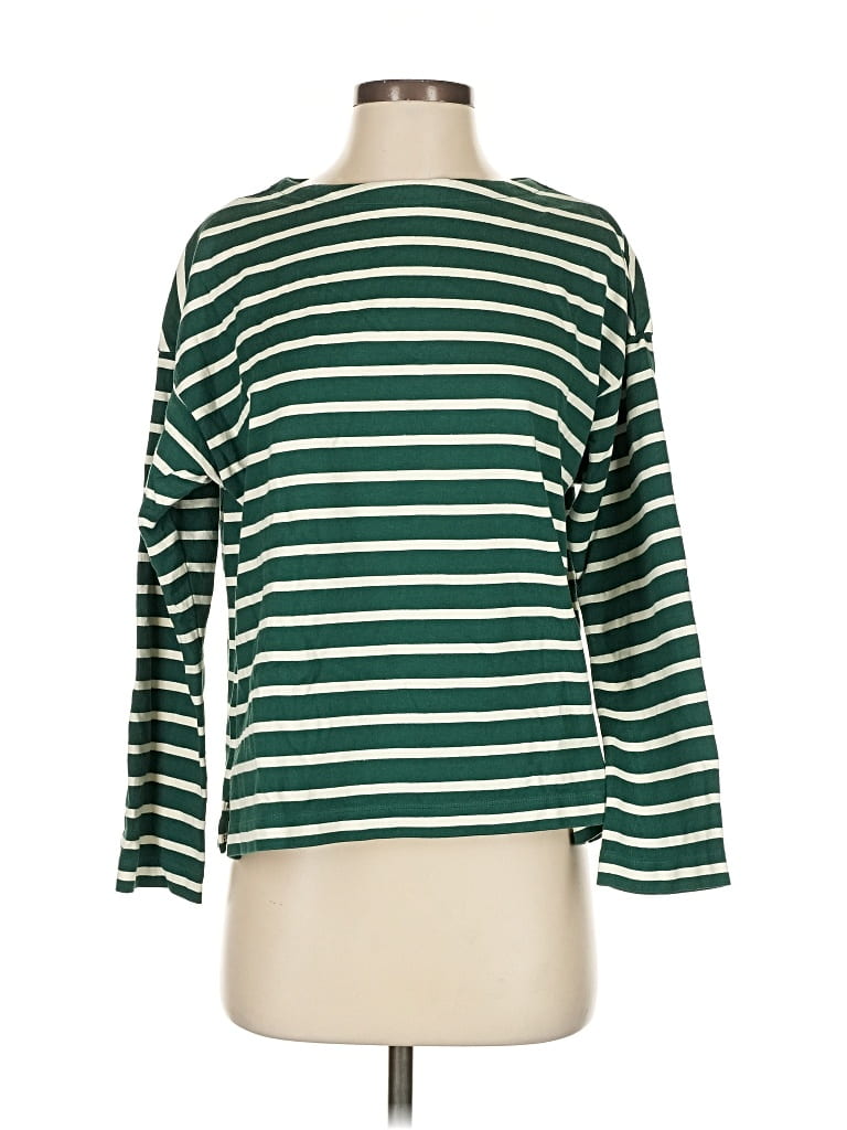 Pre-owned Uniqlo 3/4 Sleeve T-shirt In Green