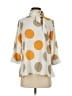 MAX 100% Polyester Polka Dots Ivory 3/4 Sleeve Blouse Size XS - photo 1