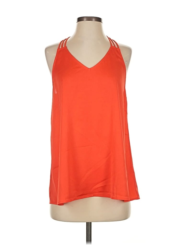 Pre-owned Doe & Rae Sleeveless Blouse In Orange