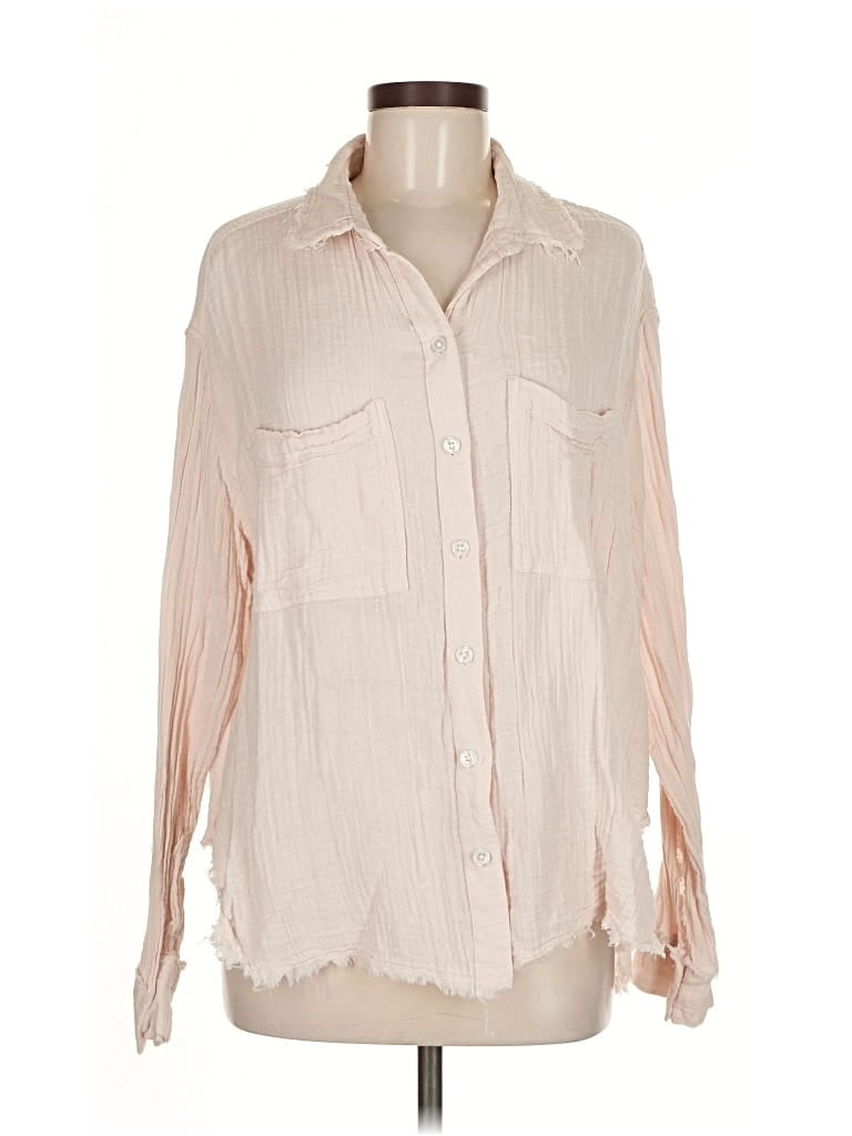 Pre-owned Urban Outfitters Long Sleeve Blouse In White