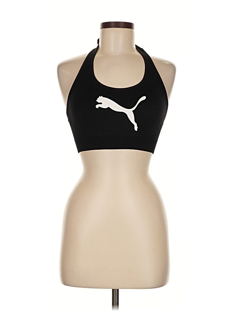 Pre-owned Puma Tank Top Black Halter Neckline Tops