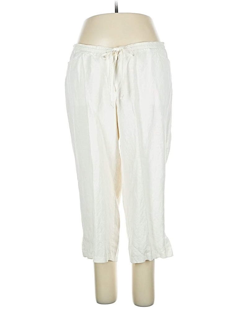 Pre-owned Lane Bryant Linen Pants In White