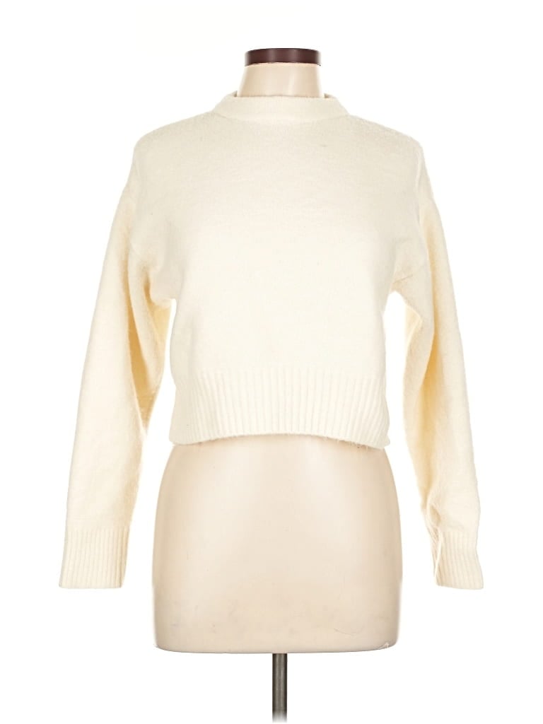 Pre-owned Zara Turtleneck Sweater In White
