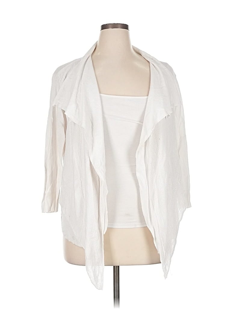 Pre-owned Polo Ralph Lauren Cardigan Sweater In White