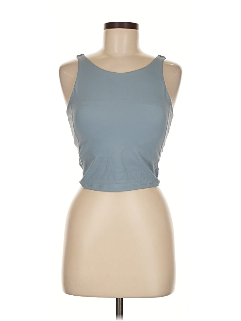 Pre-owned Unbranded Tank Top Blue Strapless Neckline Tops