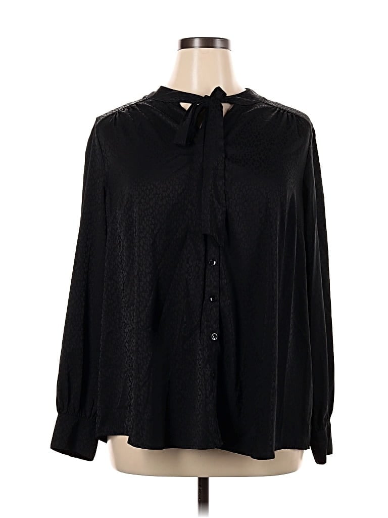 Pre-owned Torrid Long Sleeve Blouse In Black