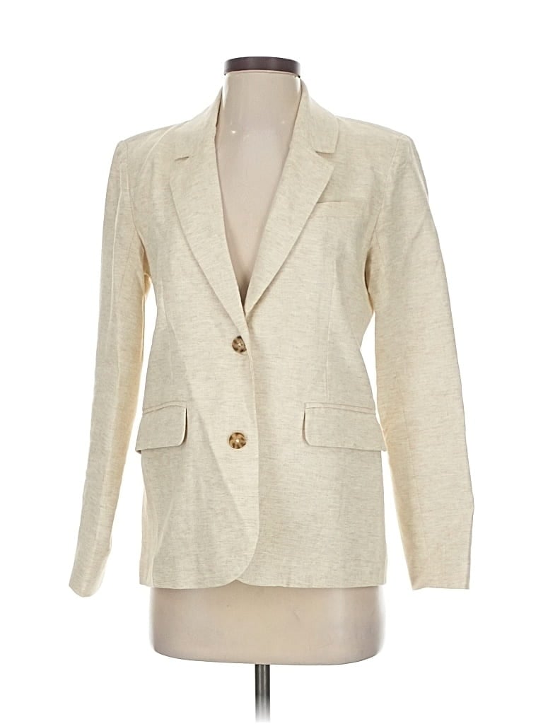 Pre-owned Abercrombie & Fitch Blazer Jacket In White