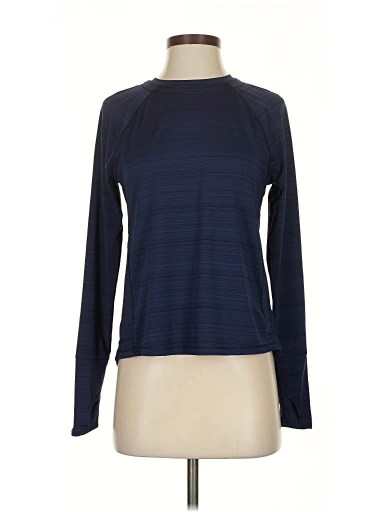 Pre-owned Athleta Long Sleeve T-shirt In Blue