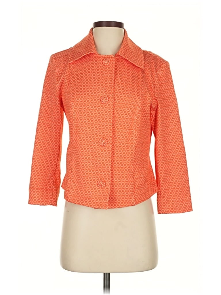 Pre-owned Cabi Blazer Jacket In Orange