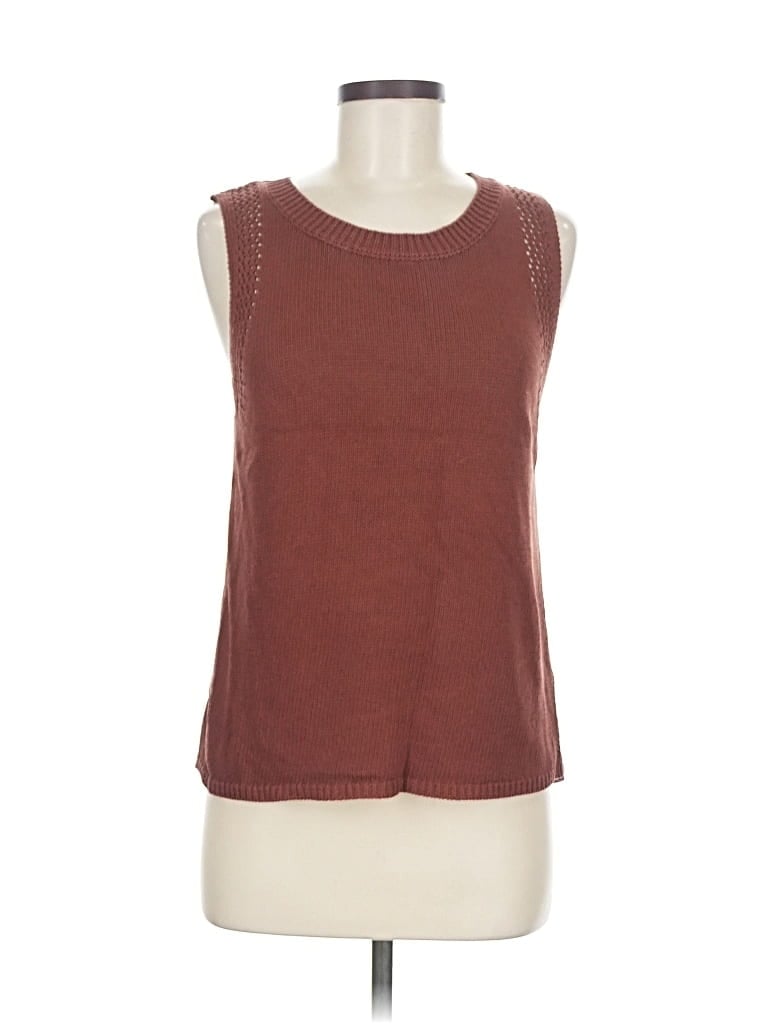 Pre-owned Max Studio Sweater Vest In Brown