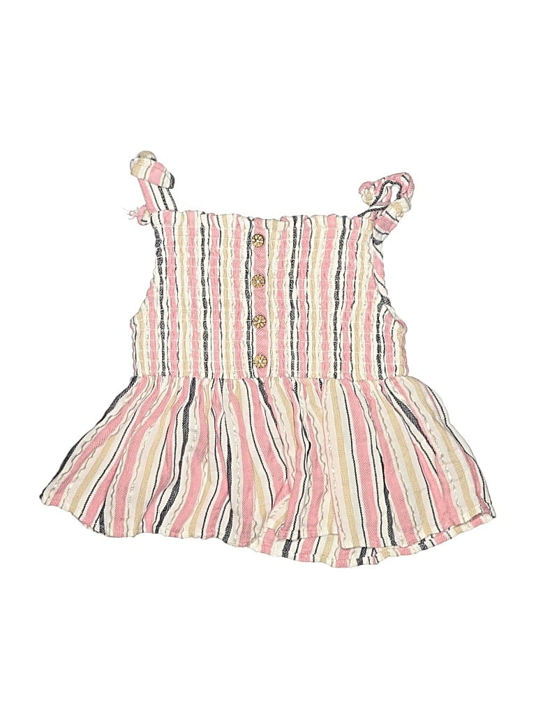 Pre-owned Rare Editions Kids' Tank Top Pink Square Neckline Tops