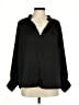 Mustard Seed 100% Polyester Black Long Sleeve Blouse Size M - photo 1