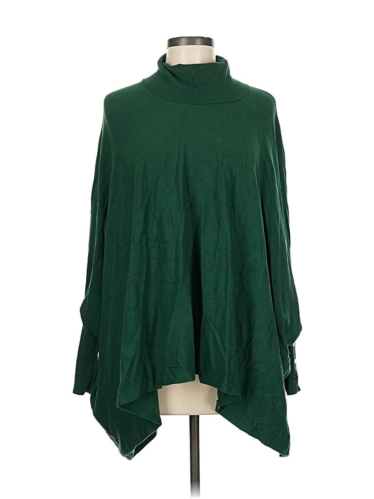 Pre-owned Alfani Poncho In Green