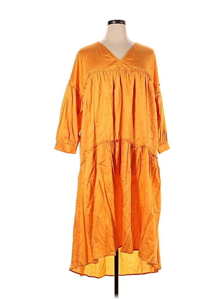 Pre-owned Who What Wear Casual Dress In Orange