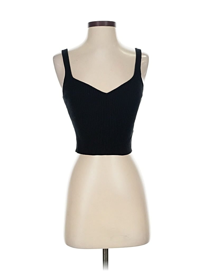 Pre-owned H&m Sleeveless Top Black Sweetheart Neckline Tops