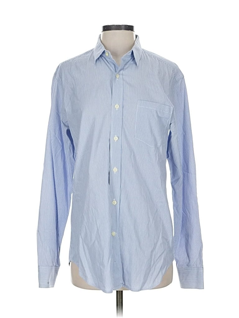 Pre-owned Banana Republic Long Sleeve Button Down Shirt In Blue