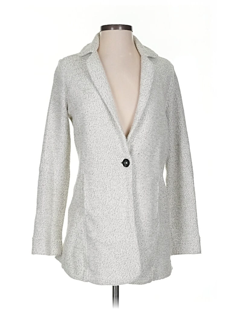 Pre-owned Nic + Zoe Cardigan Sweater In Silver