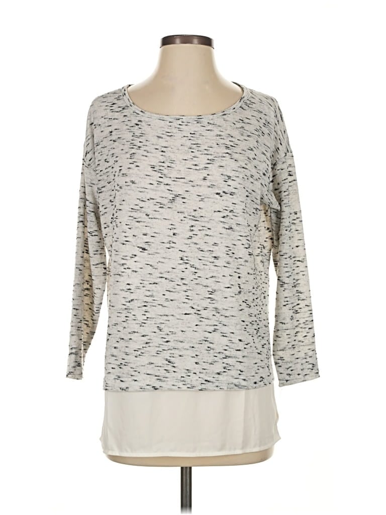 Pre-owned Ann Taylor Loft Pullover Sweater In Gray