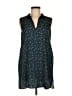 Cotélac 100% Polyester Print Teal Casual Dress Size Med (2) - photo 1