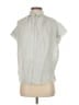 Madewell 100% Cotton Stripes Silver Short Sleeve Button-Down Shirt Size XXS - photo 1