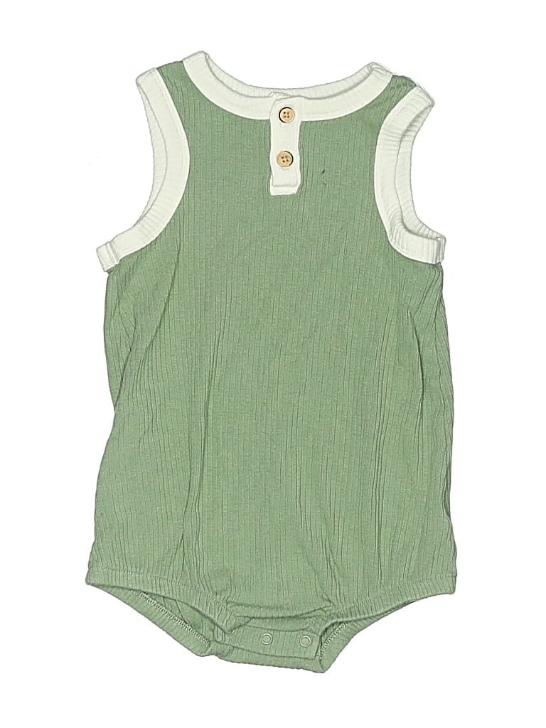 Pre-owned Cat & Jack Kids' Short Sleeve Onesie In Green