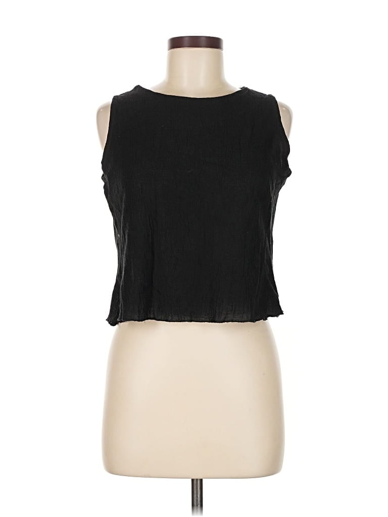 Pre-owned Unbranded Sleeveless T-shirt In Black