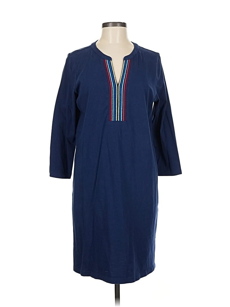 Pre-owned Lands' End Casual Dress In Blue