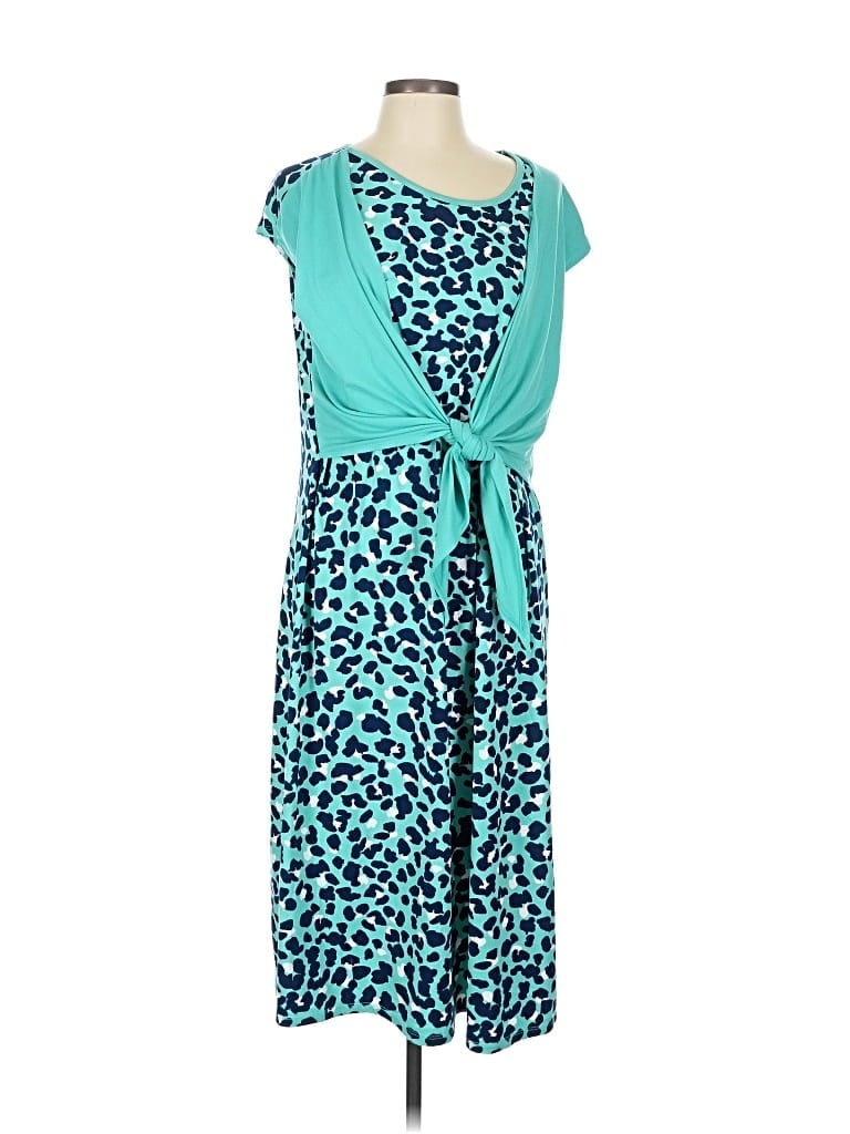 Pre-owned Cuddl Duds Casual Dress In Blue