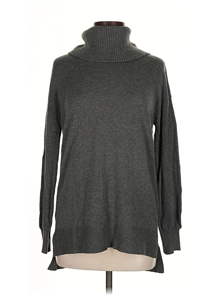 Pre-owned Ann Taylor Loft Turtleneck Sweater In Gray