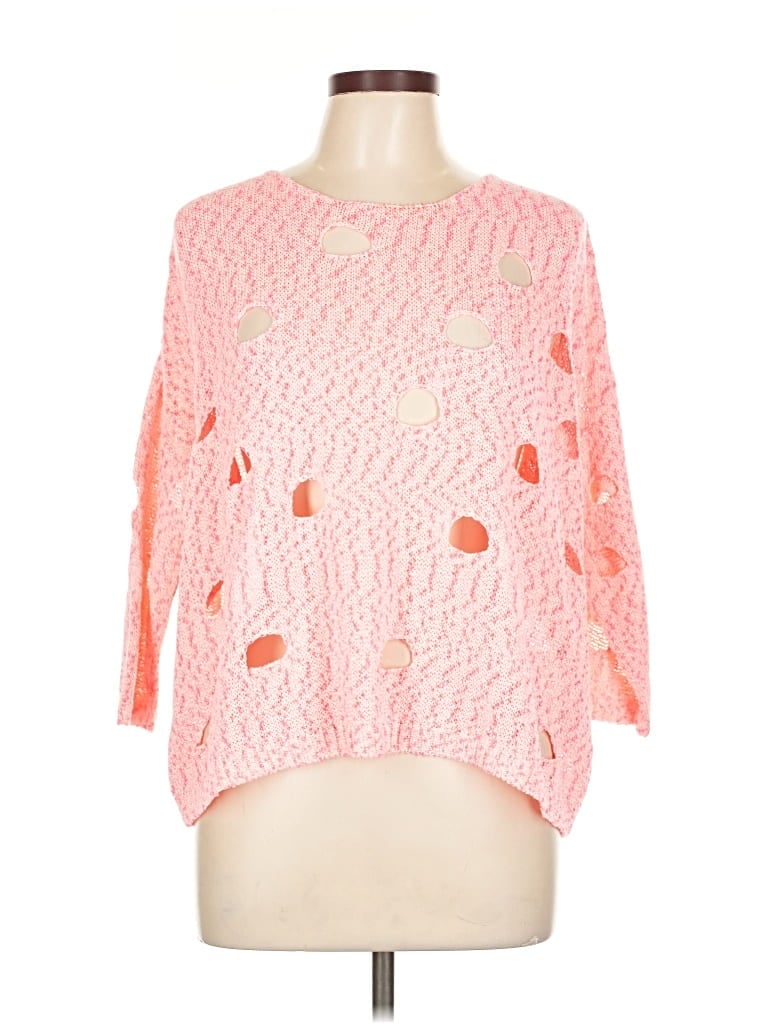 Pre-owned French Kyss Pullover Sweater In Pink