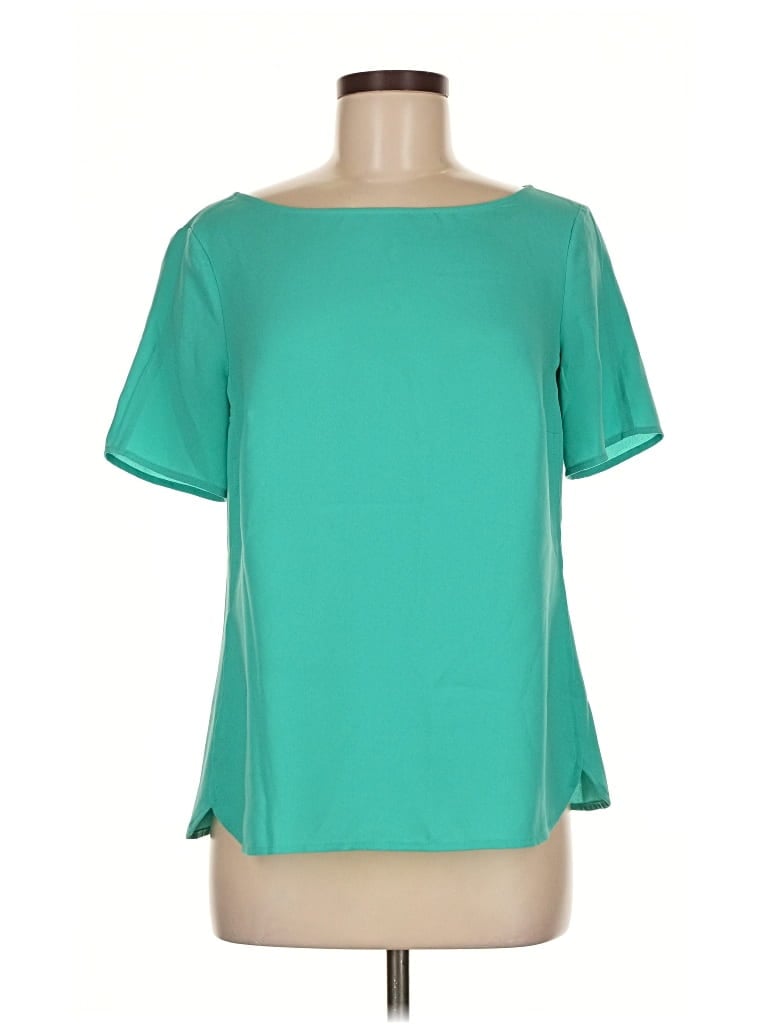 Pre-owned Ann Taylor Short Sleeve T-shirt In Blue