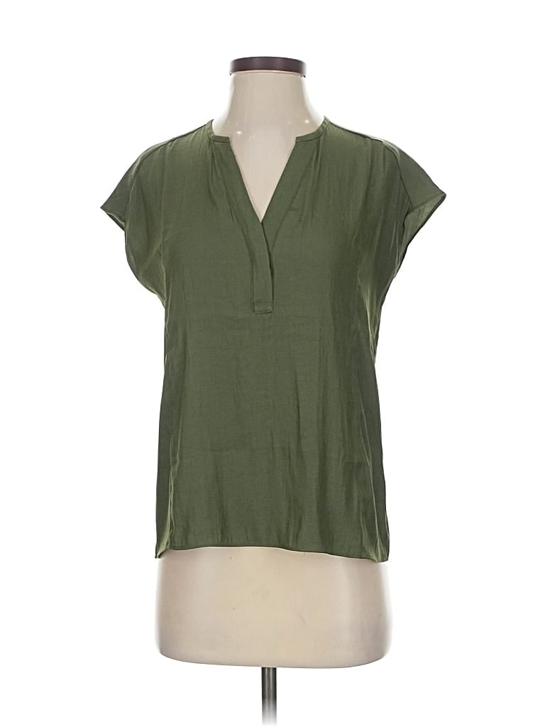 Pre-owned Banana Republic Short Sleeve Blouse In Green