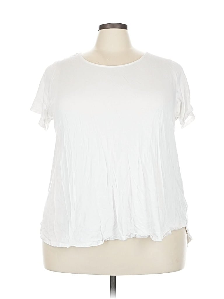 Pre-owned Tahari Short Sleeve T-shirt In White