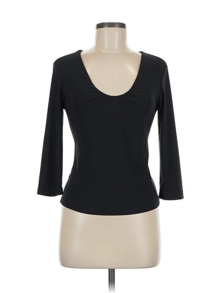 Pre-owned Express 3/4 Sleeve Top Black Scoop Neck Tops