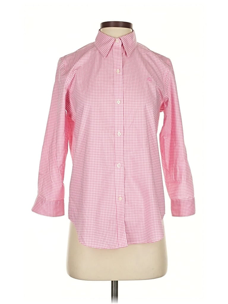 Pre-owned Polo Ralph Lauren 3/4 Sleeve Button Down Shirt In Pink