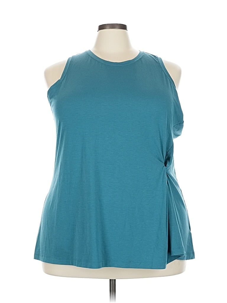 Pre-owned Athleta Sleeveless T-shirt In Blue
