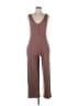 Lezat Solid Brown Jumpsuit Size L - photo 1
