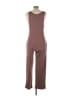 Lezat Solid Brown Jumpsuit Size L - photo 2
