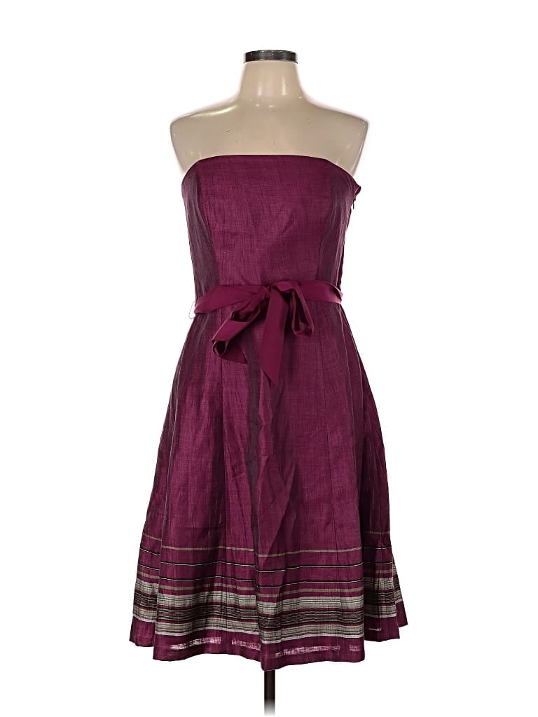 Pre-owned Ann Taylor Loft Cocktail Dress In Burgundy