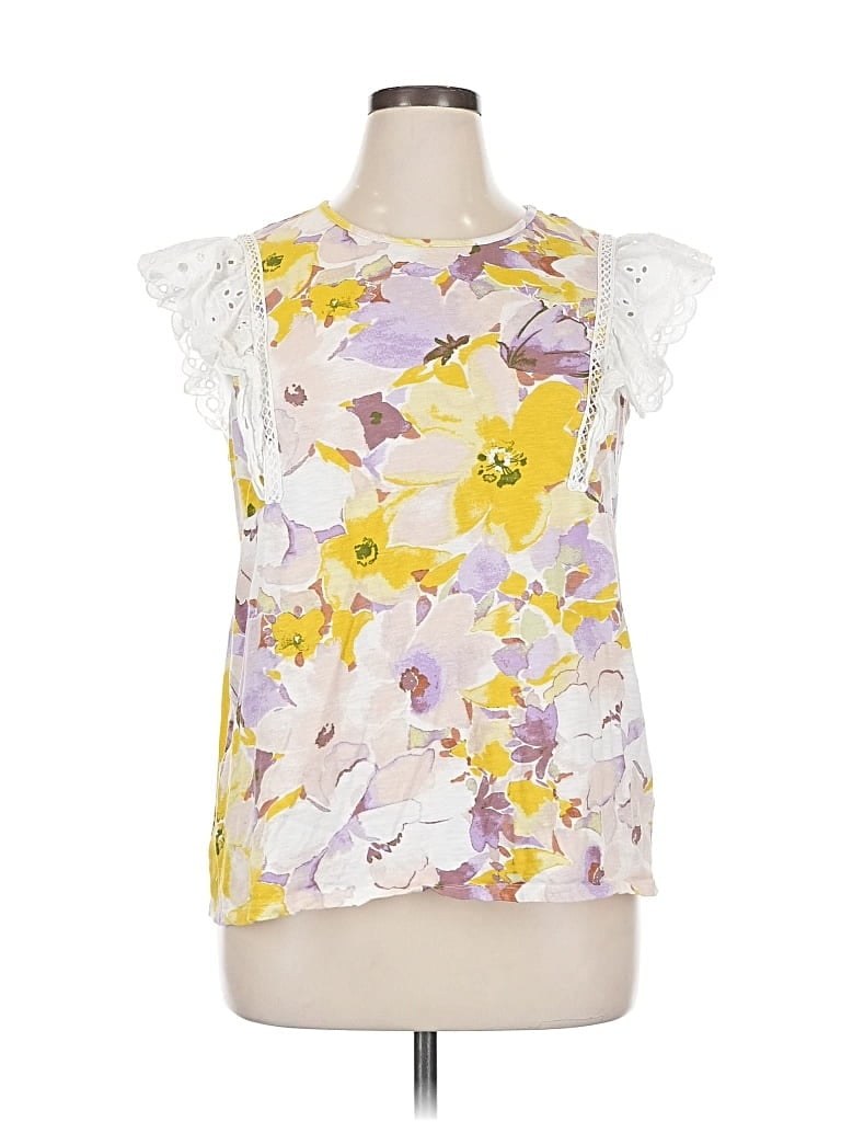Pre-owned Lc Lauren Conrad Sleeveless Blouse In Yellow
