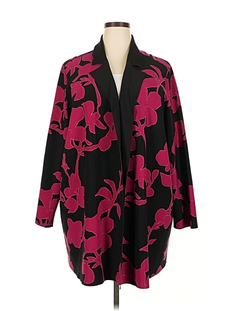 Pre-owned Susan Graver Cardigan Sweater In Burgundy